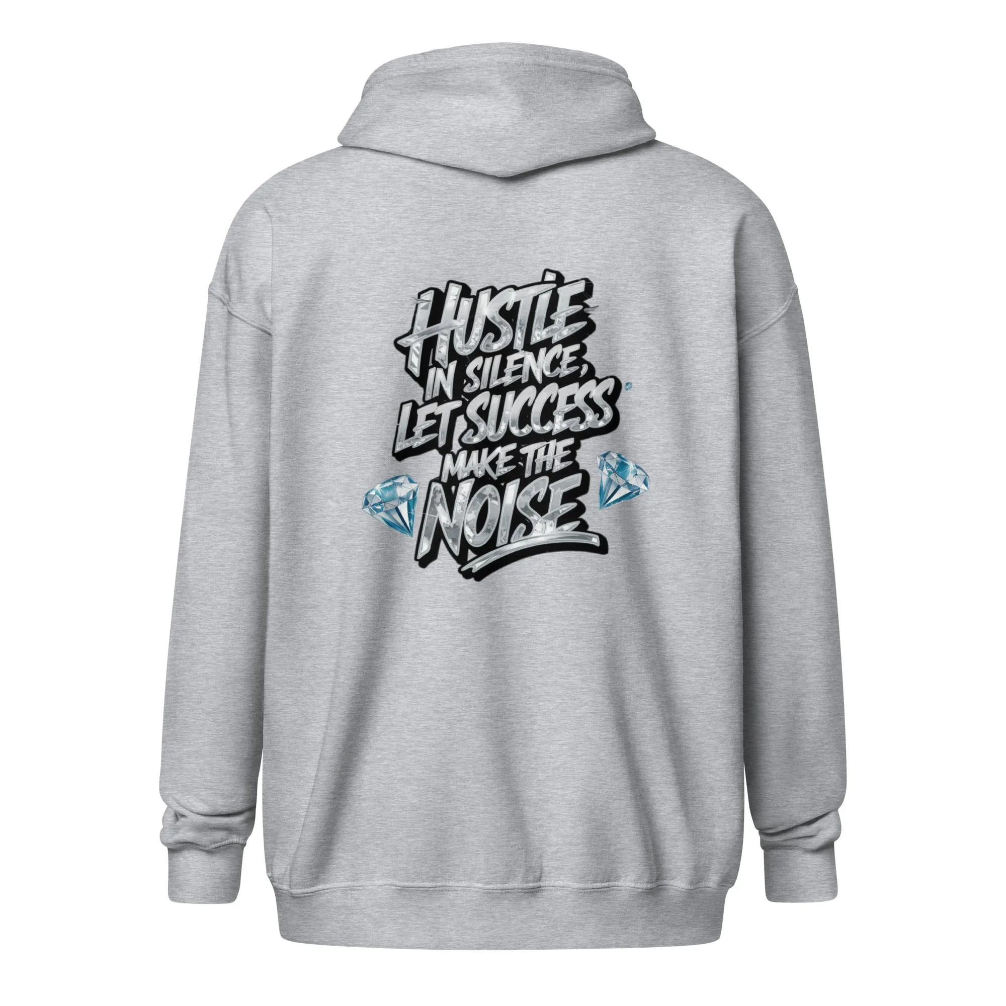 Hustle In Silence Unisex heavy blend zip hoodie