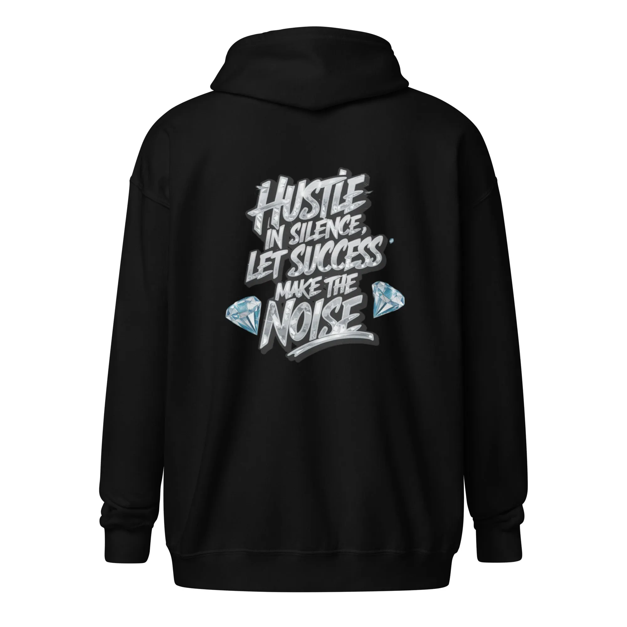 Hustle In Silence Unisex heavy blend zip hoodie