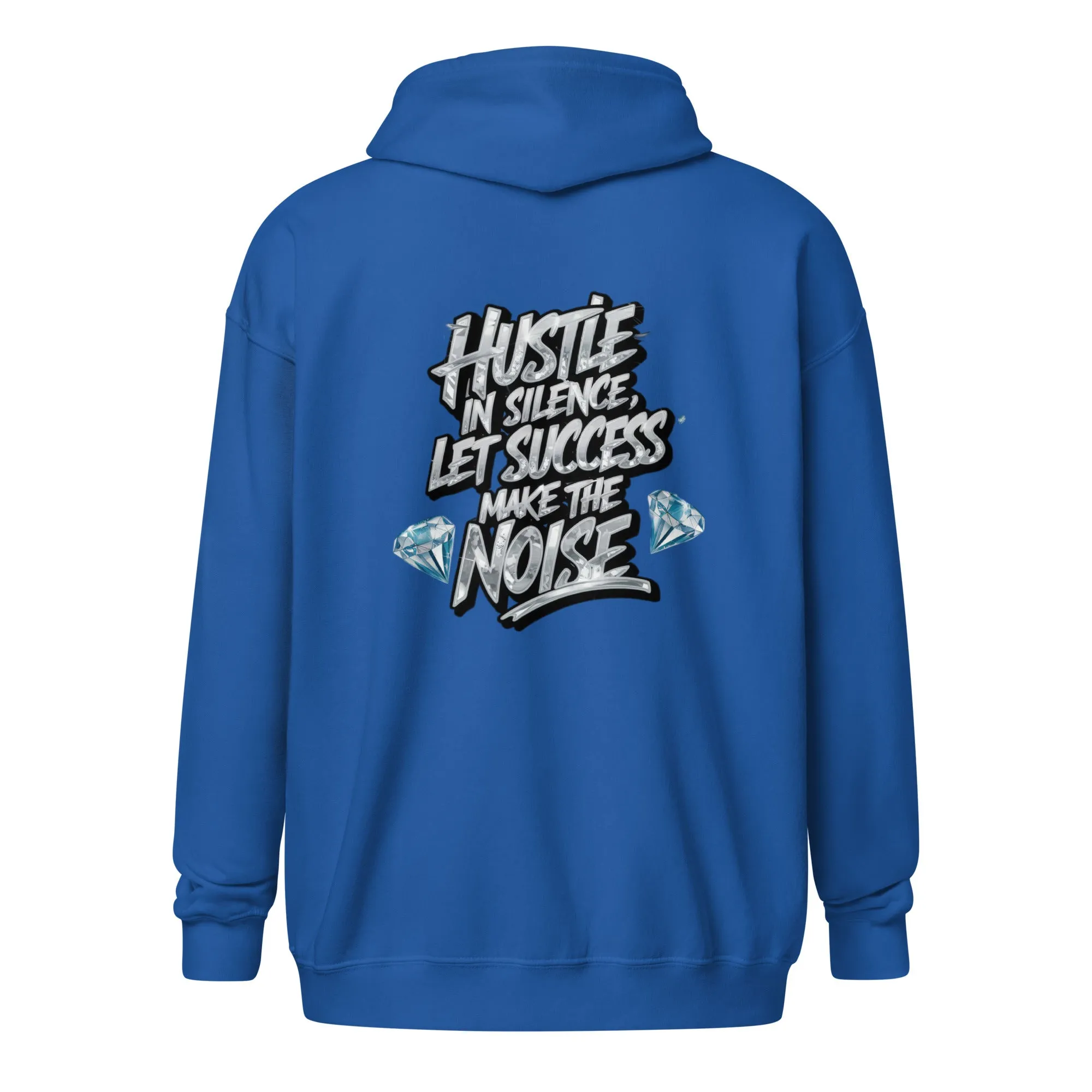 Hustle In Silence Unisex heavy blend zip hoodie