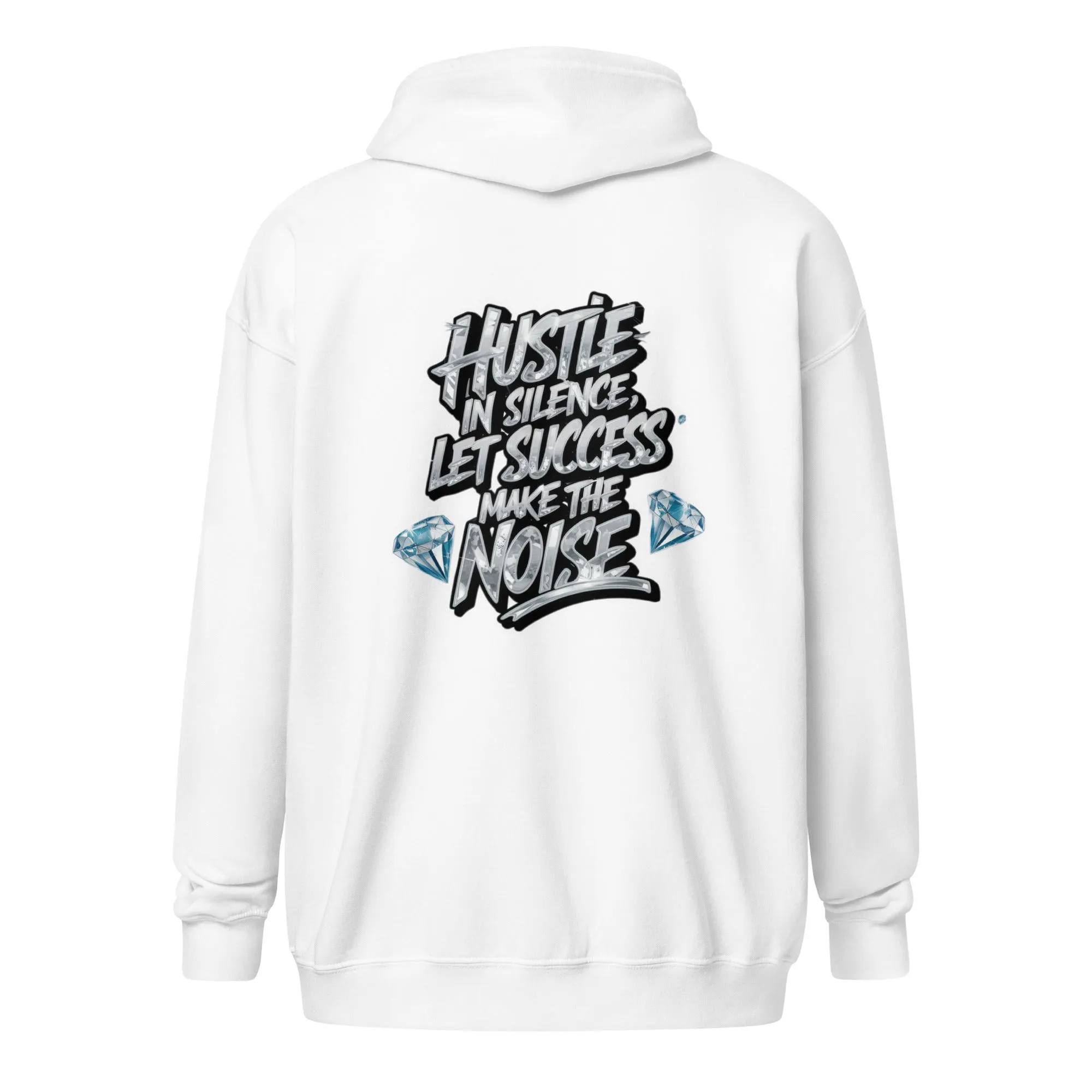 Hustle In Silence Unisex heavy blend zip hoodie
