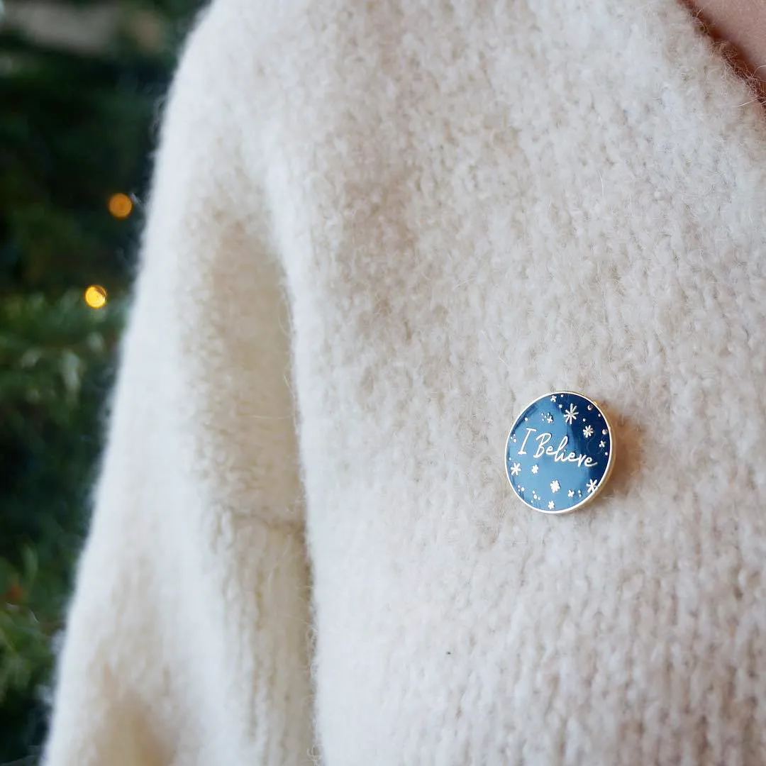 I Believe Woven Patch and Enamel Pin Set