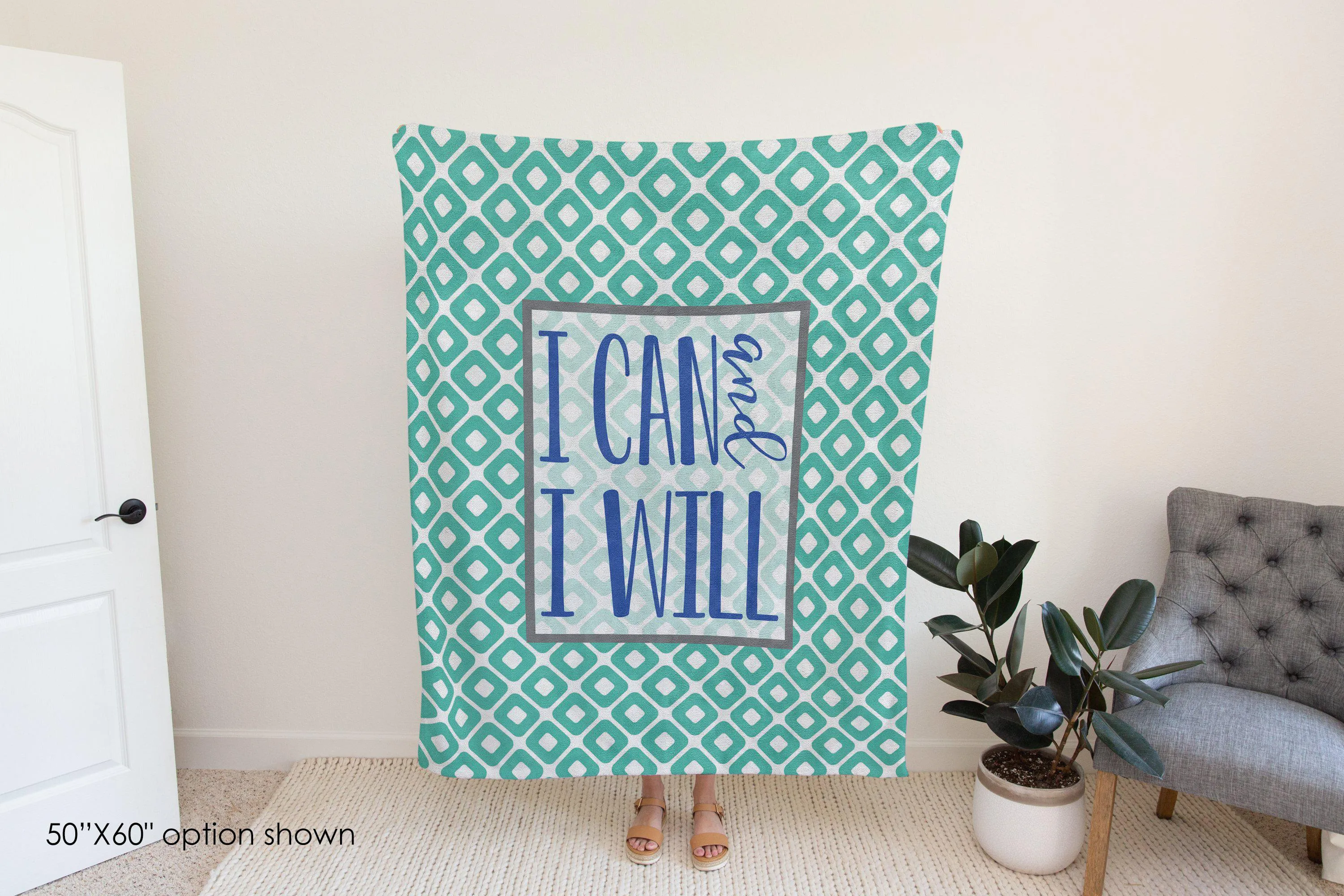I Can and I Will Inspirational Blanket