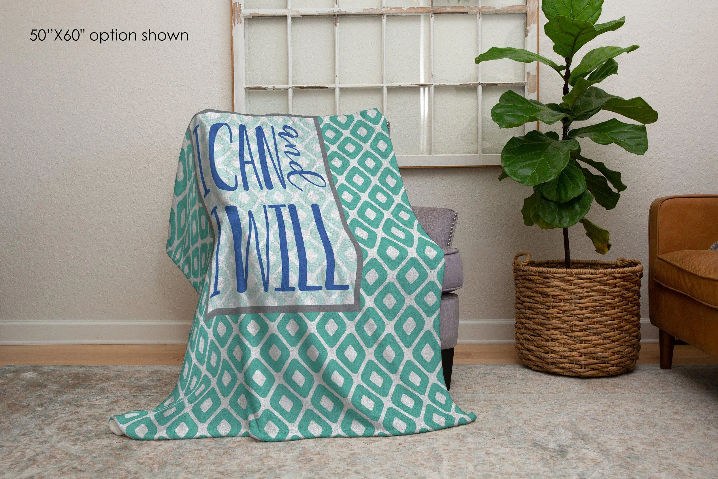 I Can and I Will Inspirational Blanket