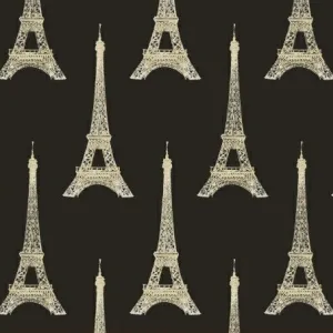 I Dream of Paris Eiffel Tower on Black by Windham Fabrics