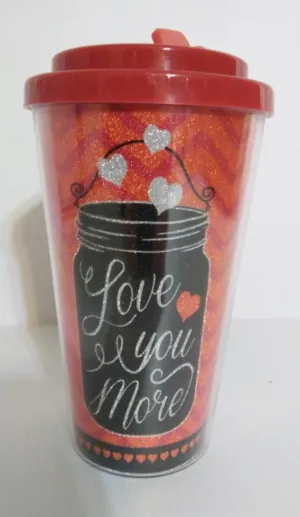 I Love You Mason Jar Travel Cup