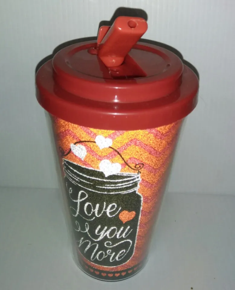 I Love You Mason Jar Travel Cup