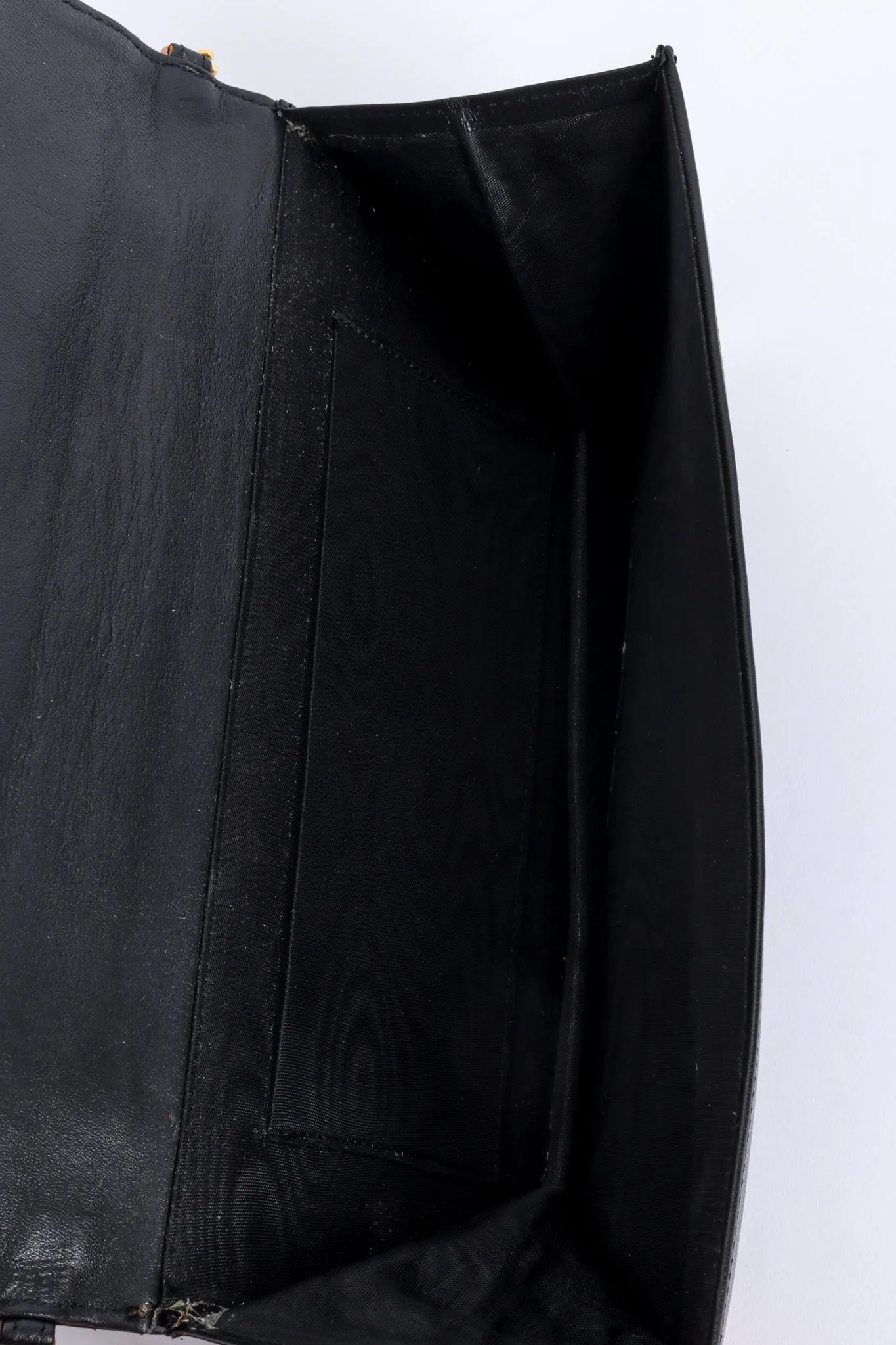 Jewel Appliqué Leather Envelope Clutch