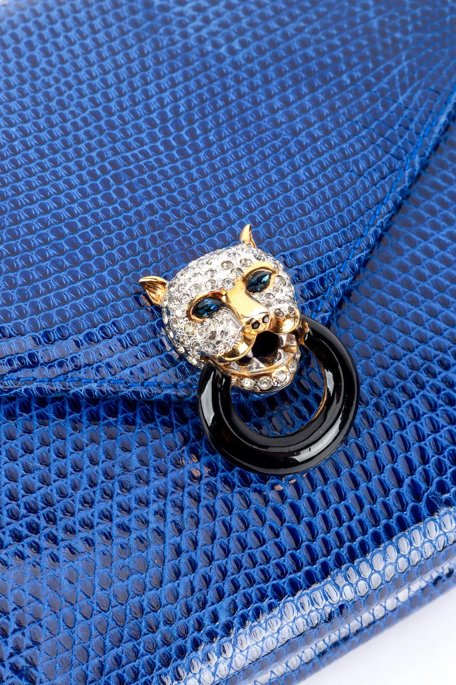 Jeweled Jaguar Lizard Clutch