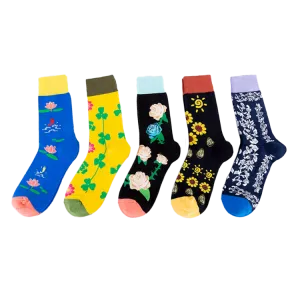 JSSK Colored Flowers Socks