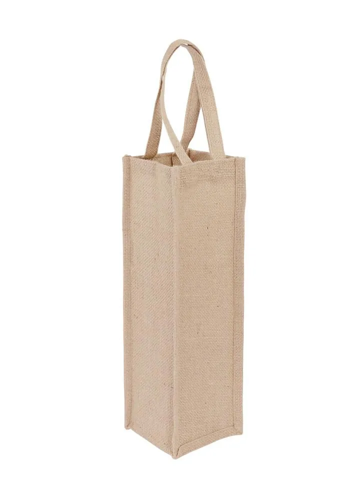 Jute Hessian Wine Bag X 1 Bottle