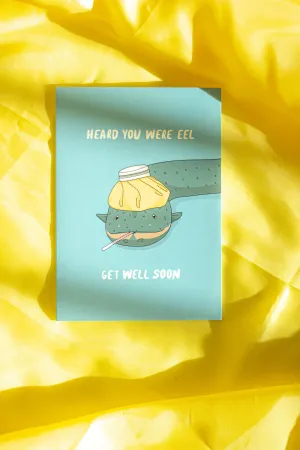 Juu Illustration Eel Get Well Soon Card with Envelope