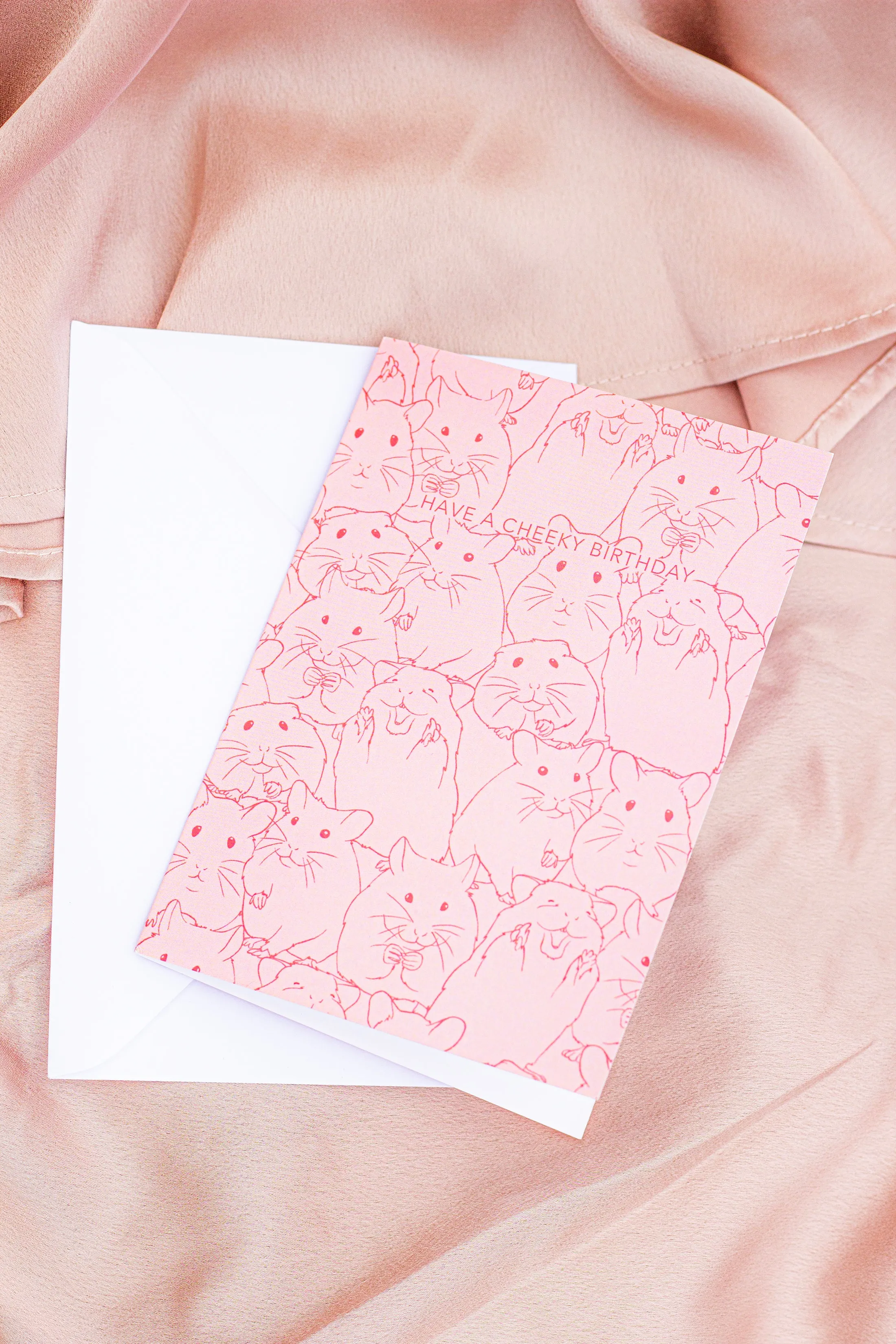 Juu Illustration Hamster Birthday Card with Envelope