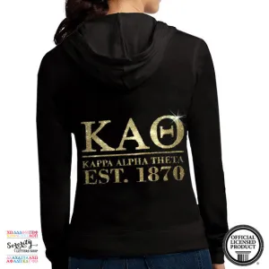 Kappa Alpha Theta Glitter Zip Up