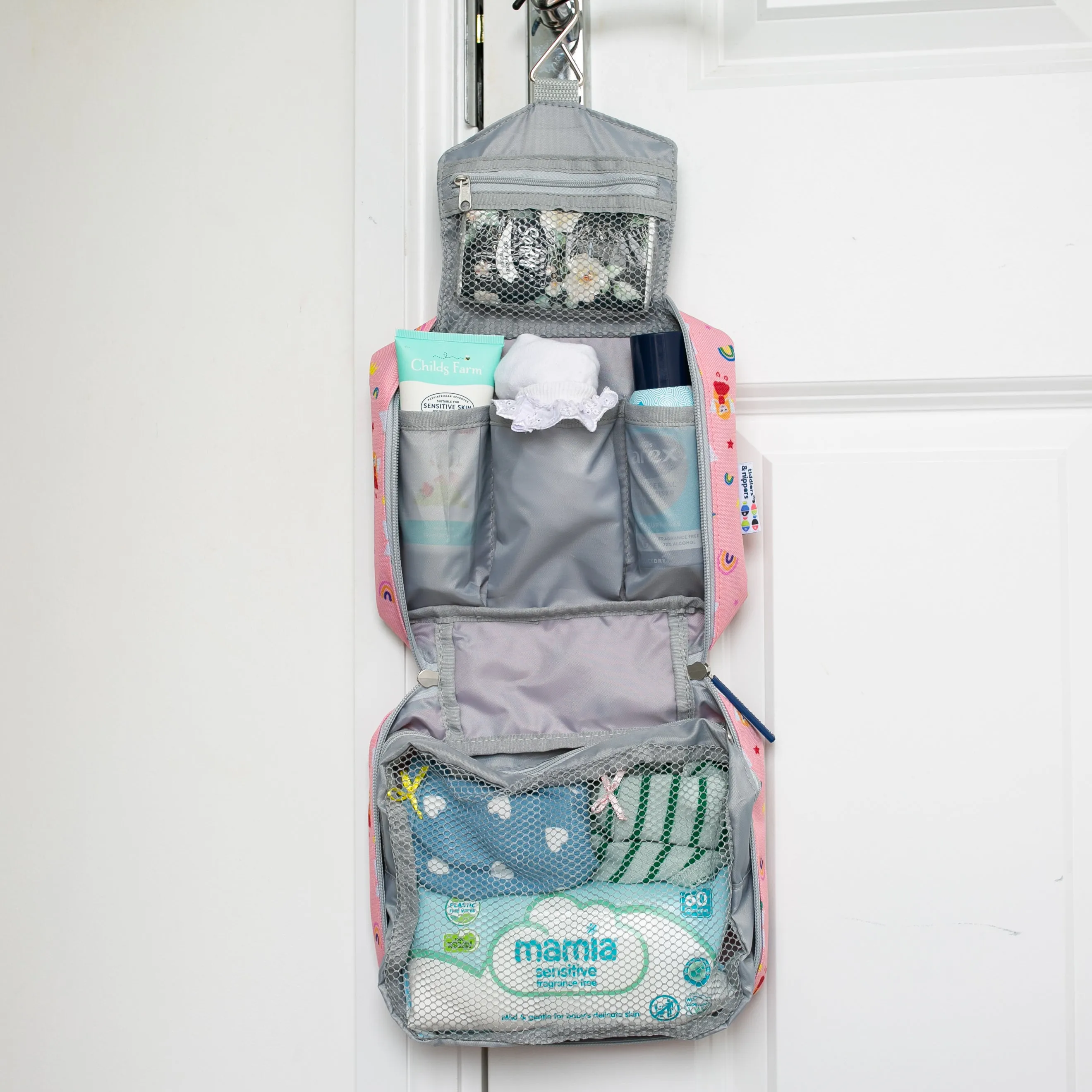 Kids Baby Travel Wash Bag | Hanging Toiletry Bag & Organiser