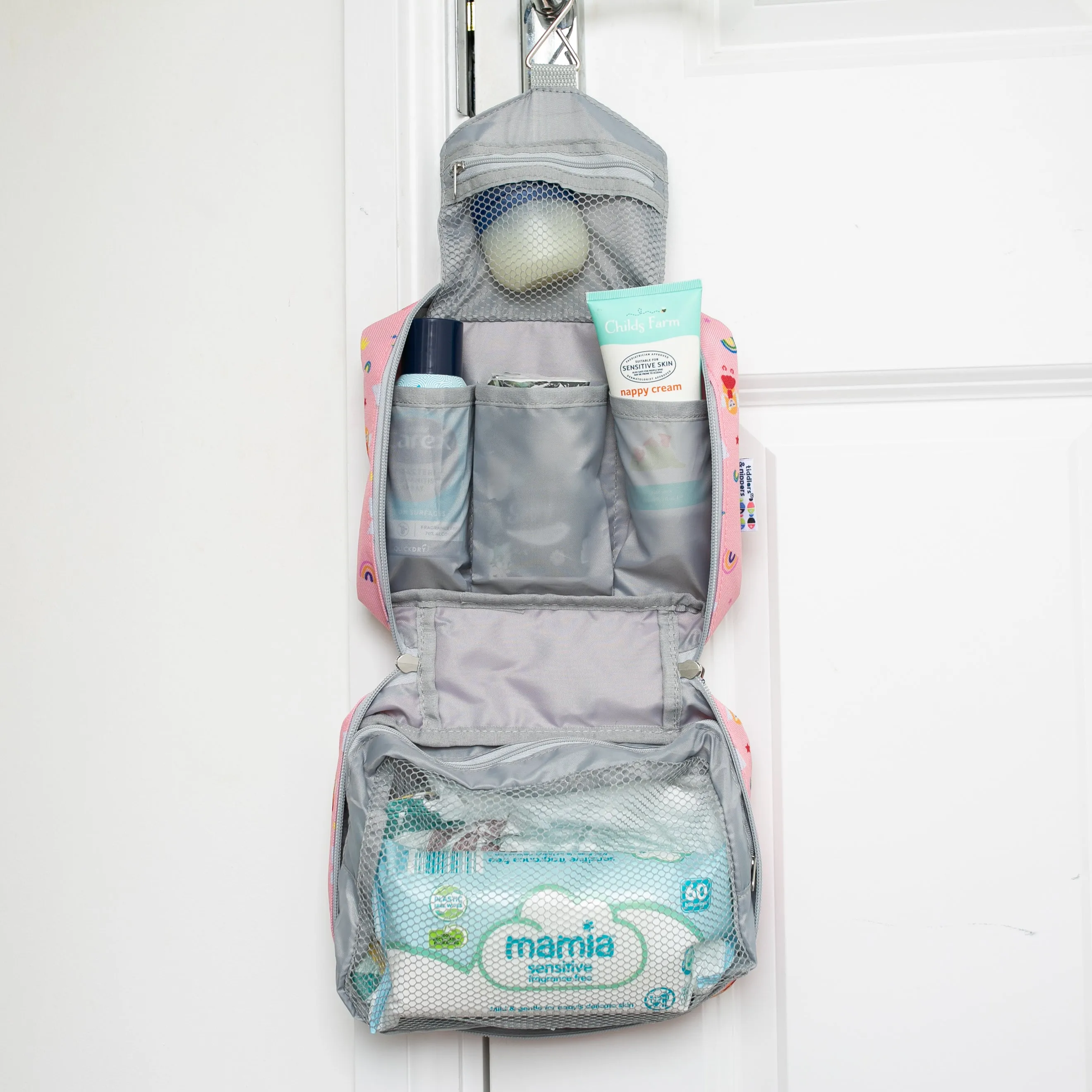Kids Baby Travel Wash Bag | Hanging Toiletry Bag & Organiser