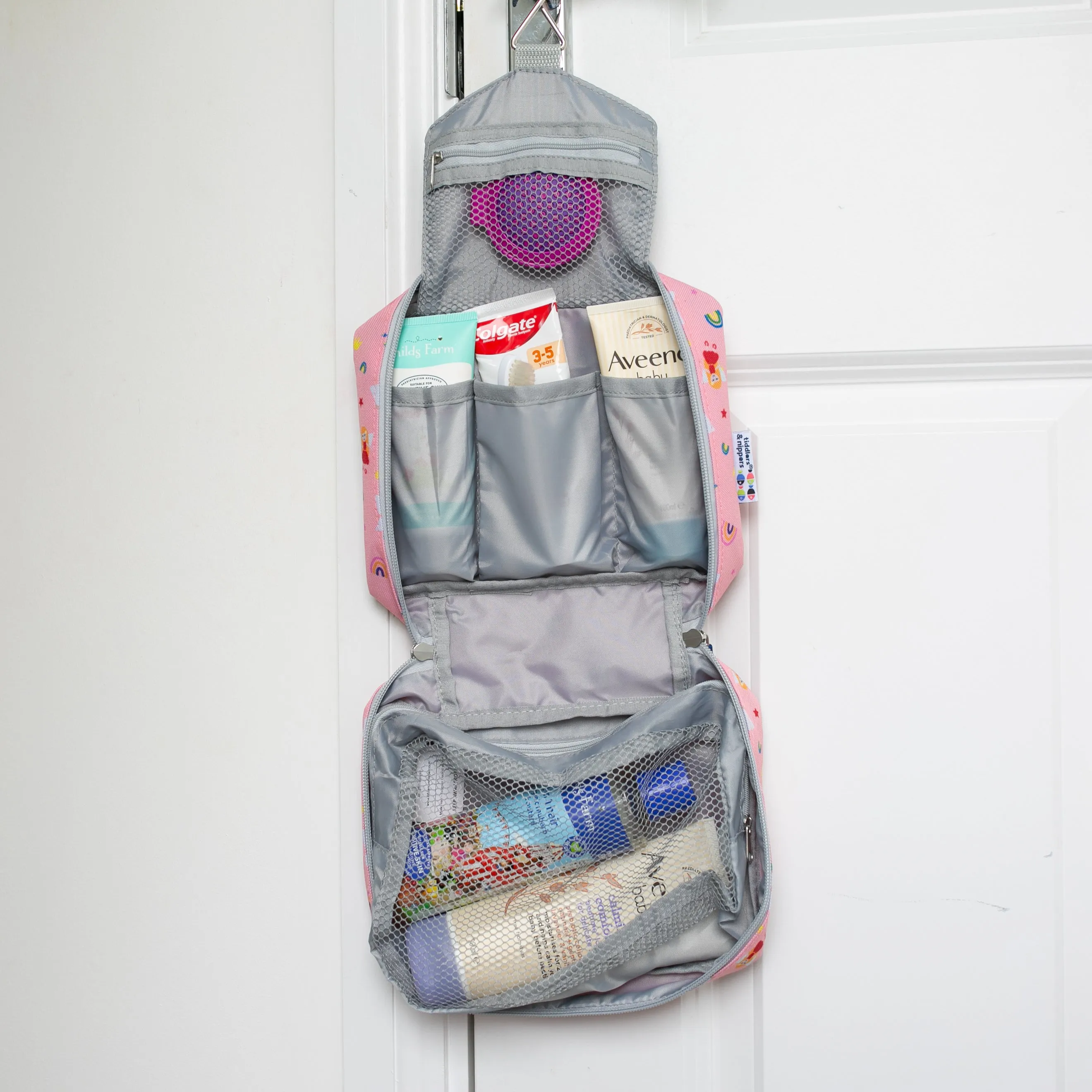 Kids Baby Travel Wash Bag | Hanging Toiletry Bag & Organiser