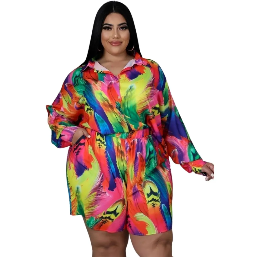 Kimsha Multi-color Short Set