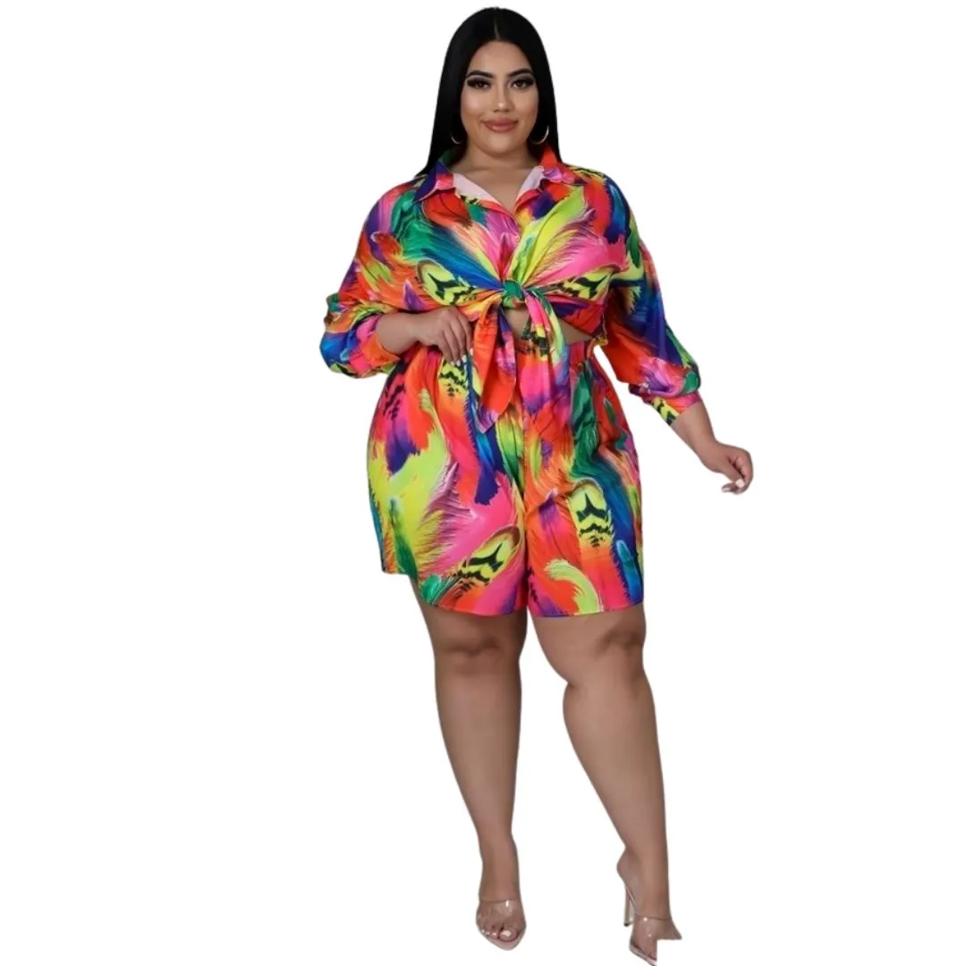 Kimsha Multi-color Short Set