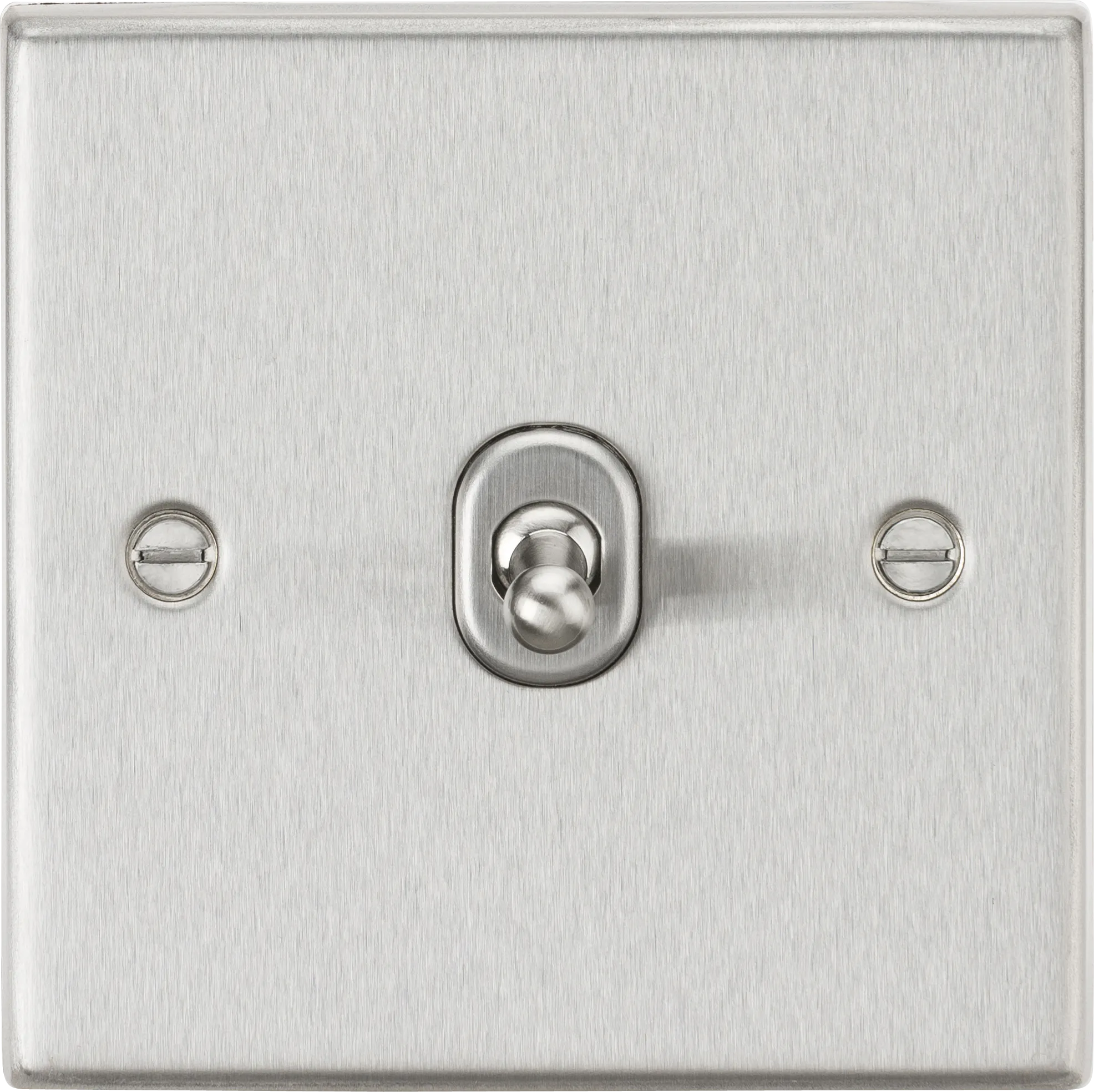Knightsbridge CSTOG1BC Square Edge 10AX 1G 2-Way Toggle Switch - Brushed Chrome