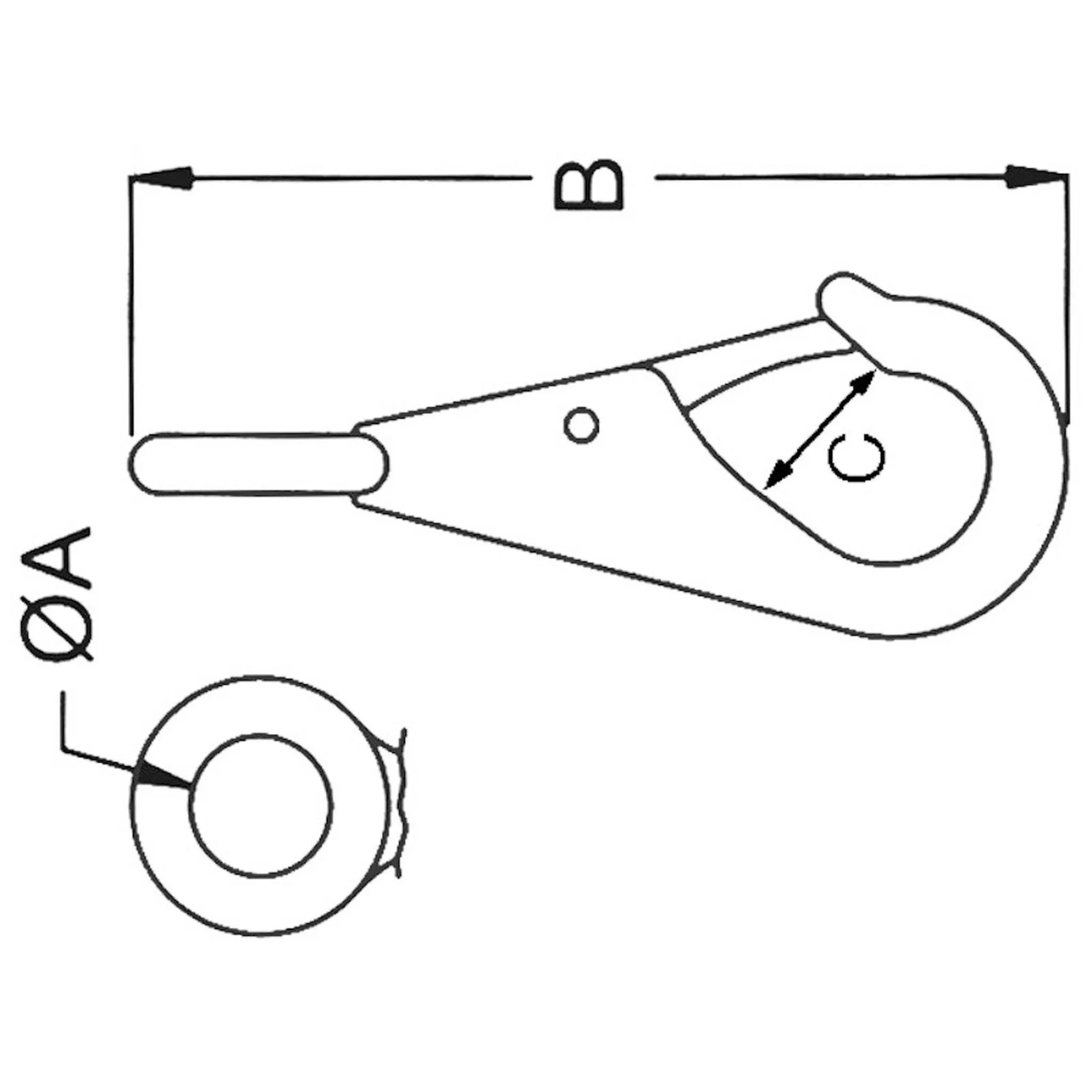 Kong Nickel Plated Bronze Boat Snap Swivel