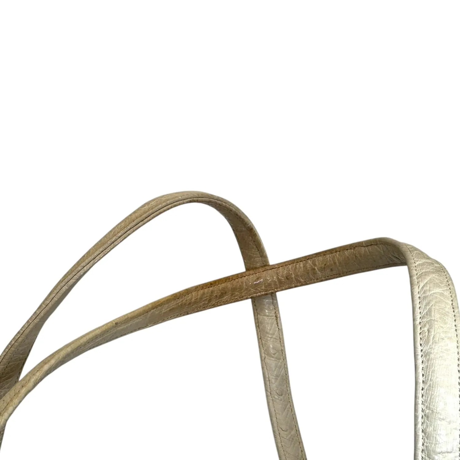 KORET Vintage Ostrich Satchel - Cream