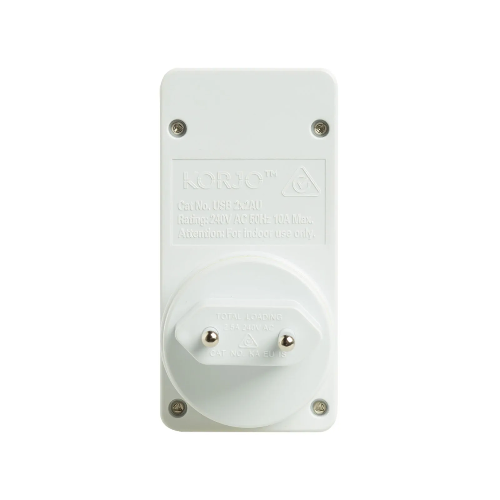 Korjo Travel Adaptor 2 USB Port Australia To Europe - Italy and Switzerland