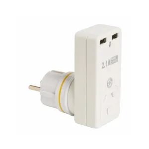Korjo Travel Adaptor 2 USB Port Australia To Europe
