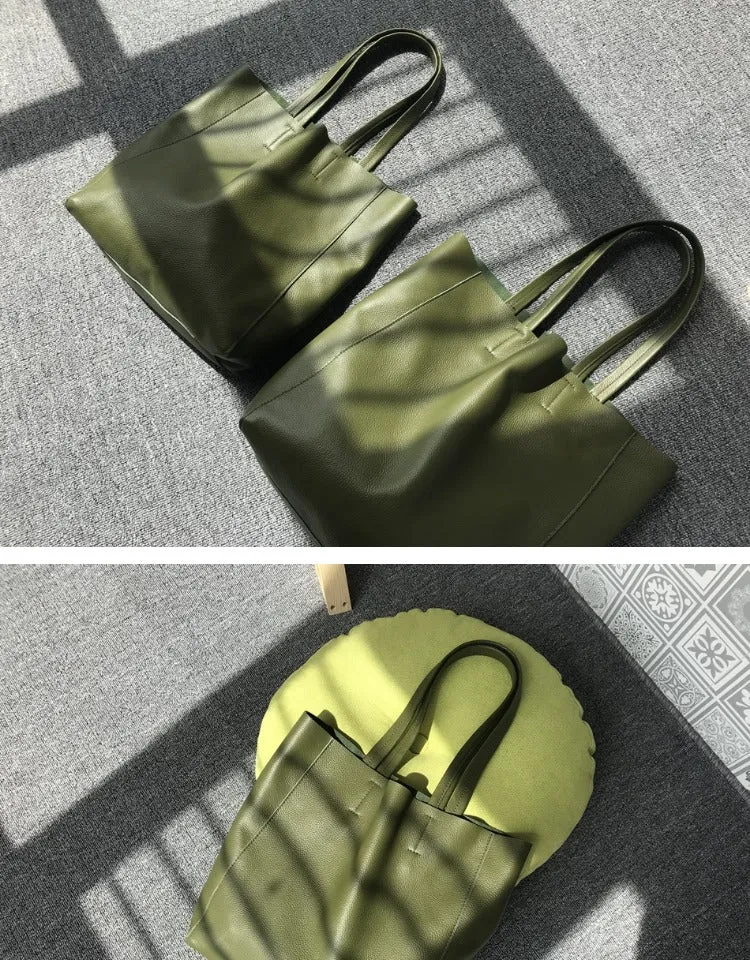 Large Leather Tote Bag Womens Leather Tote Bags Khaki Leather Laptop Tote Bag