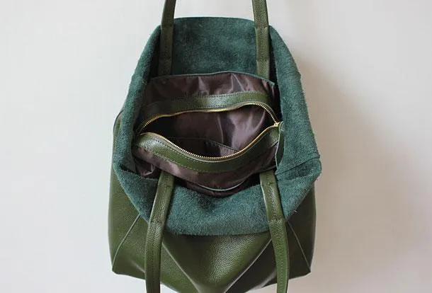 Large Leather Tote Bag Womens Leather Tote Bags Khaki Leather Laptop Tote Bag