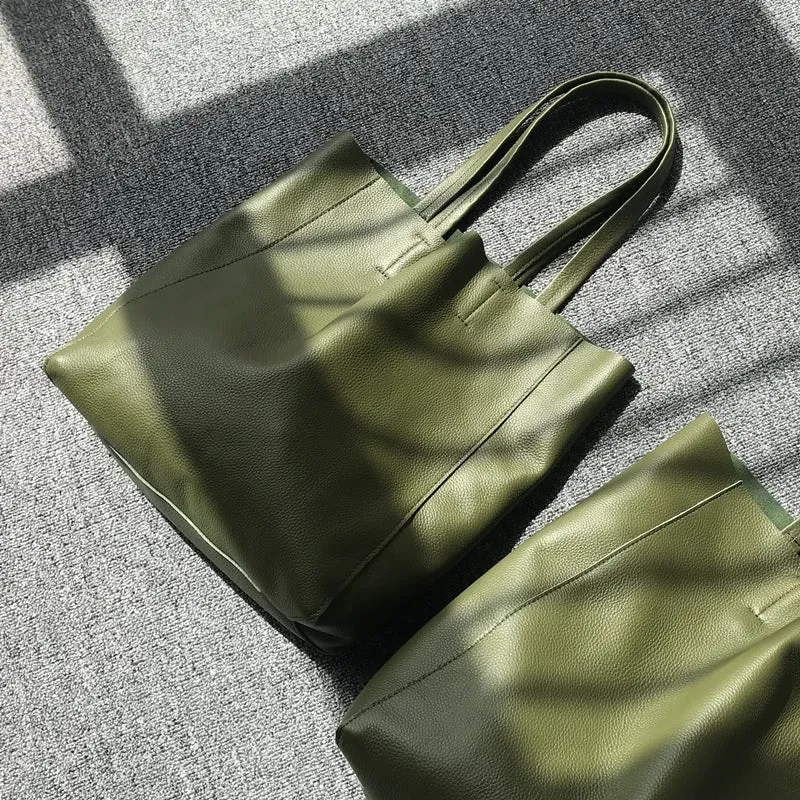 Large Leather Tote Bag Womens Leather Tote Bags Khaki Leather Laptop Tote Bag