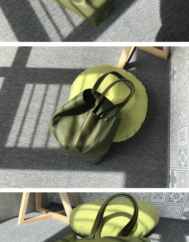 Large Leather Tote Bag Womens Leather Tote Bags Khaki Leather Laptop Tote Bag