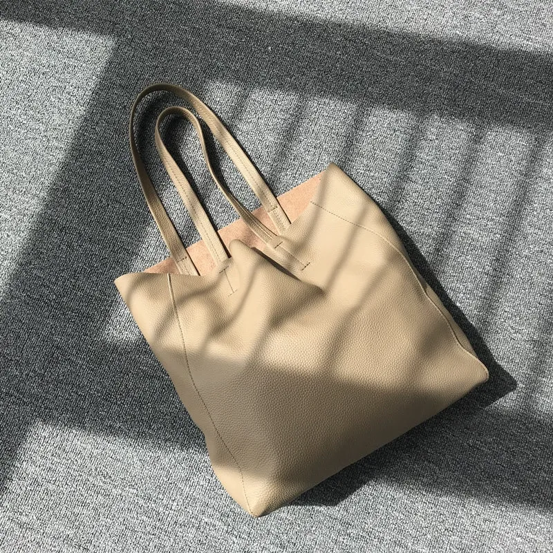 Large Leather Tote Bag Womens Leather Tote Bags Khaki Leather Laptop Tote Bag
