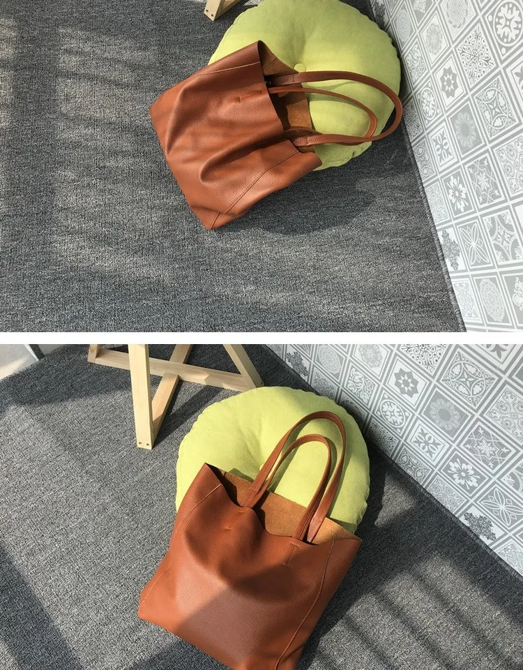 Large Leather Tote Bag Womens Leather Tote Bags Khaki Leather Laptop Tote Bag