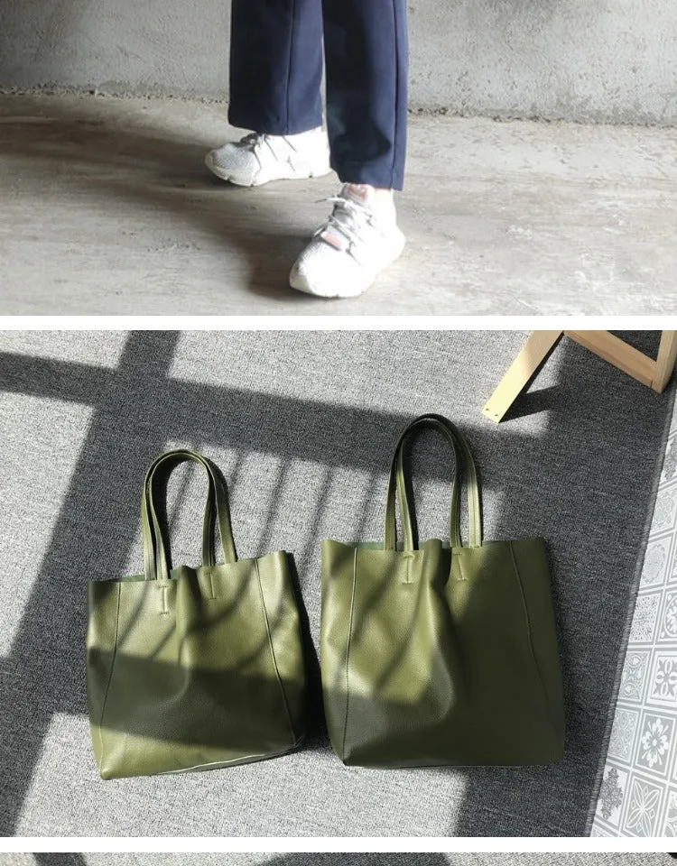 Large Leather Tote Bag Womens Leather Tote Bags Khaki Leather Laptop Tote Bag