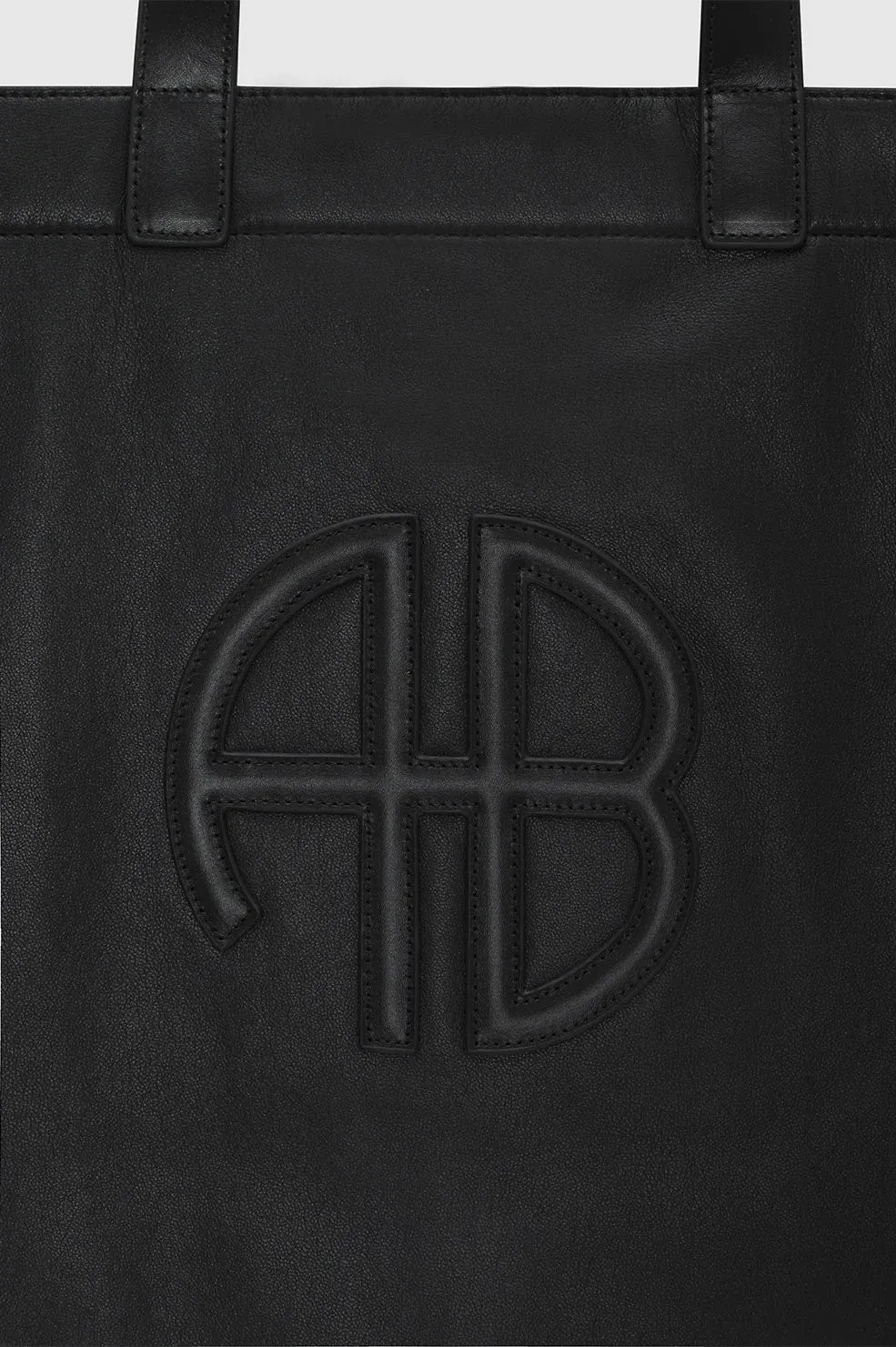 Large Rio Tote - Black Recycled Leather
