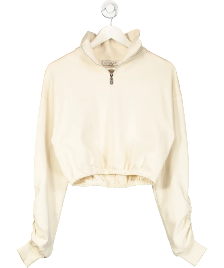 LC Official Cream Lounge Quarter Zip Sweatshirt UK S