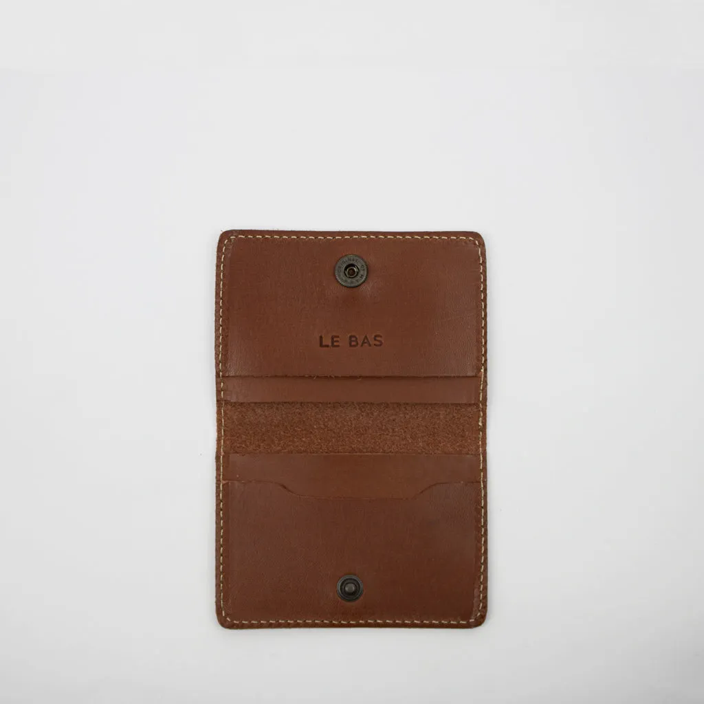 leather bifold card holder C2 in chestnut