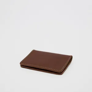 leather bifold card holder C2 in chestnut