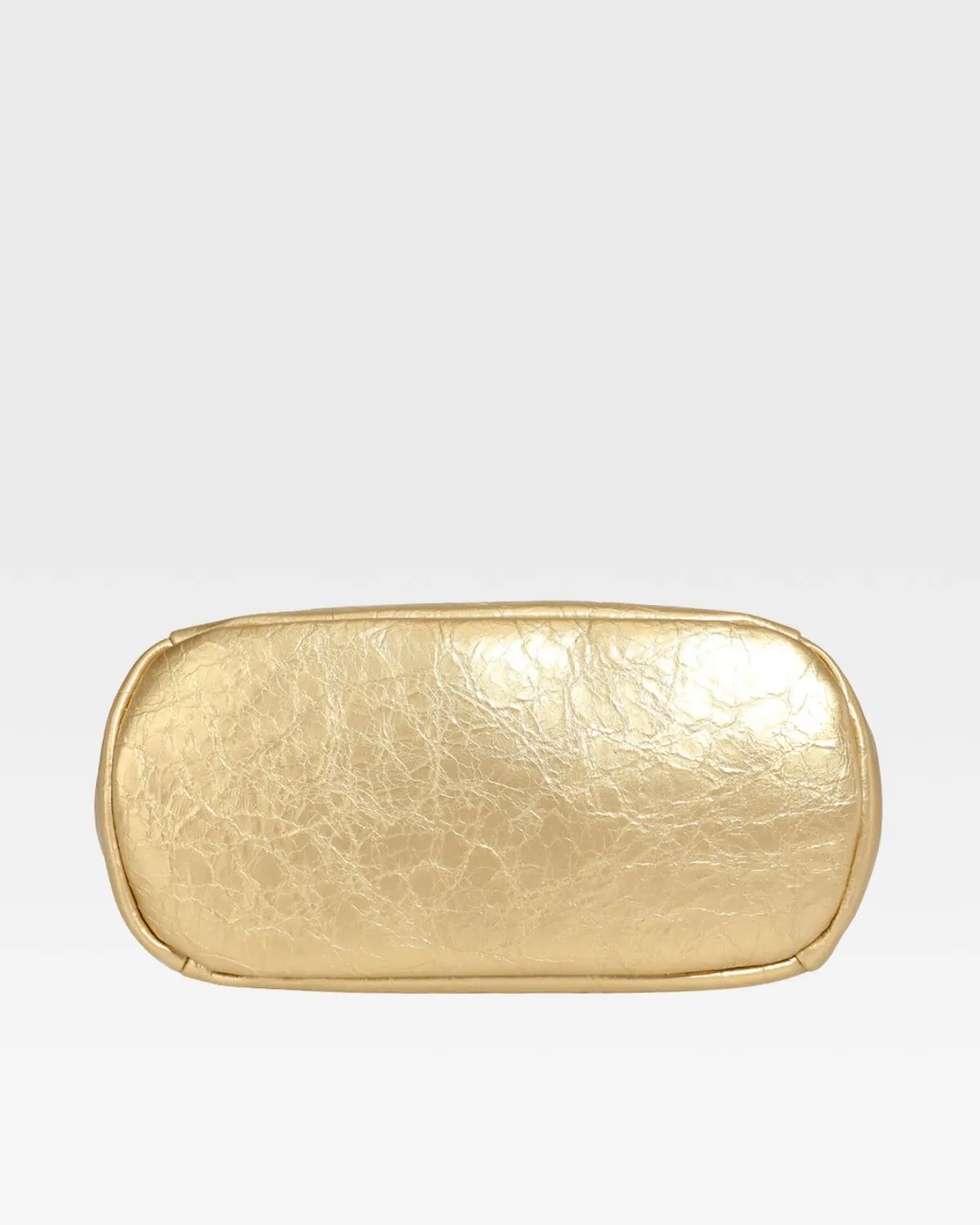 Leather Mini Tote Bag in Gold