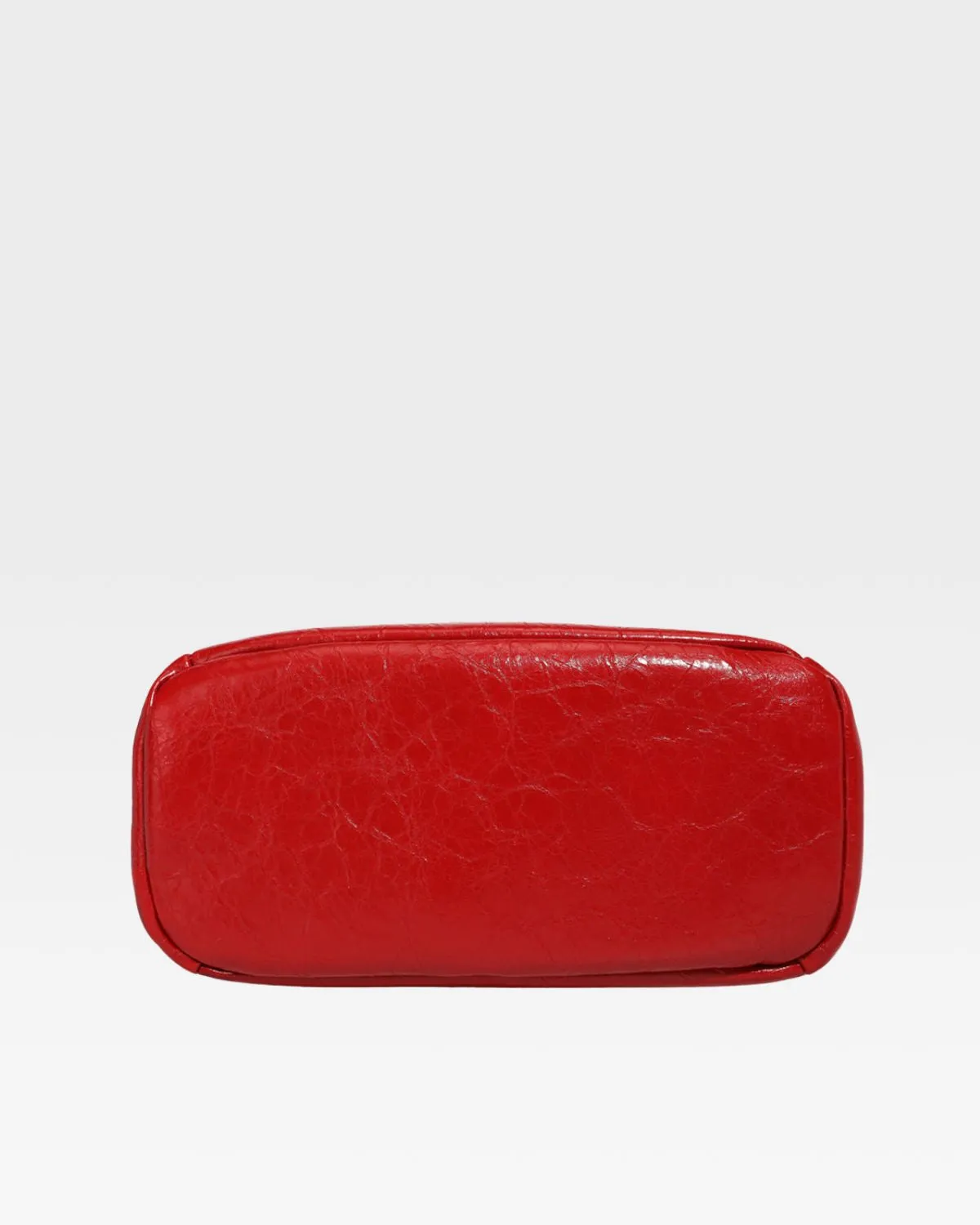 Leather Mini Tote Bag in Red