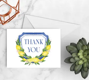 Lemon Wreath Greek Style Thank you Cards