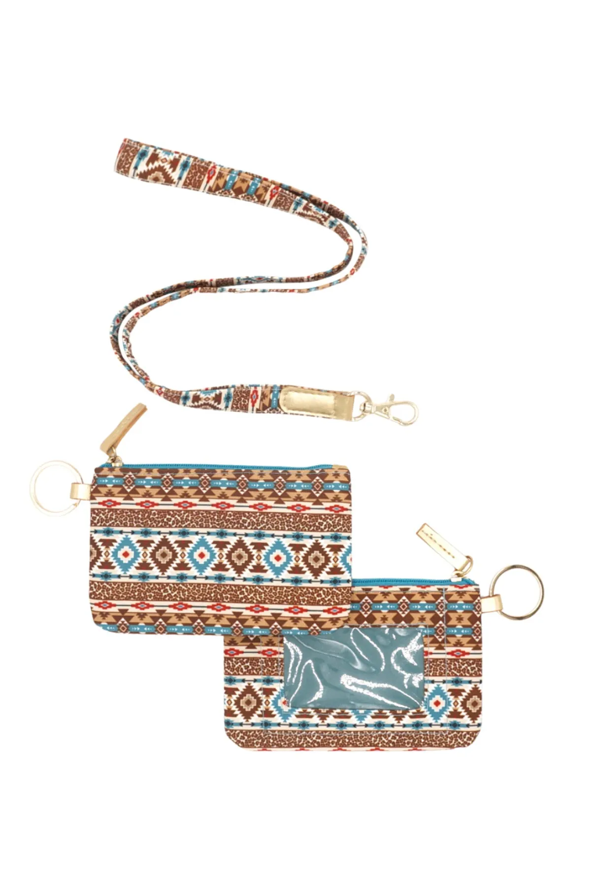 LEOPARD TRIBAL ID WALLET & DETACHABLE LANYARD