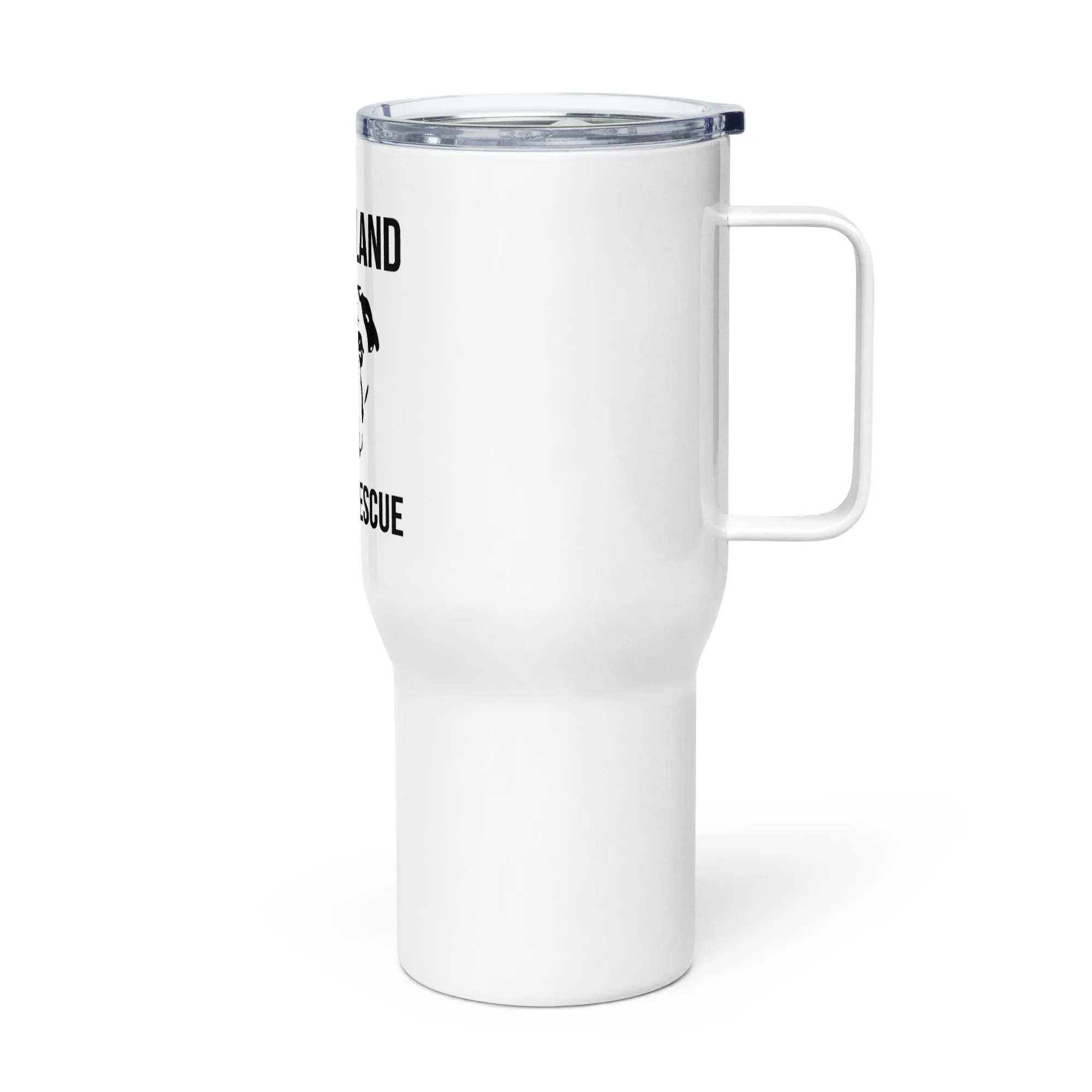LIBR Face Travel mug with a handle