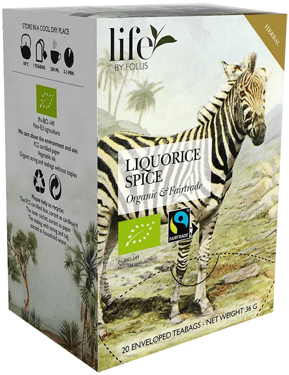 Licorice spices herbal tea Life by Follis 20 Teabags