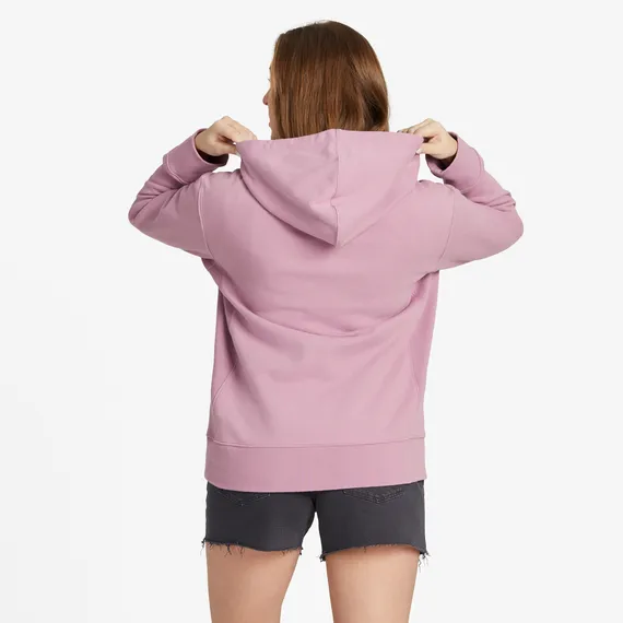 Life is Good Women's Bold Heart Flower Simply True Fleece Zip Hoodie