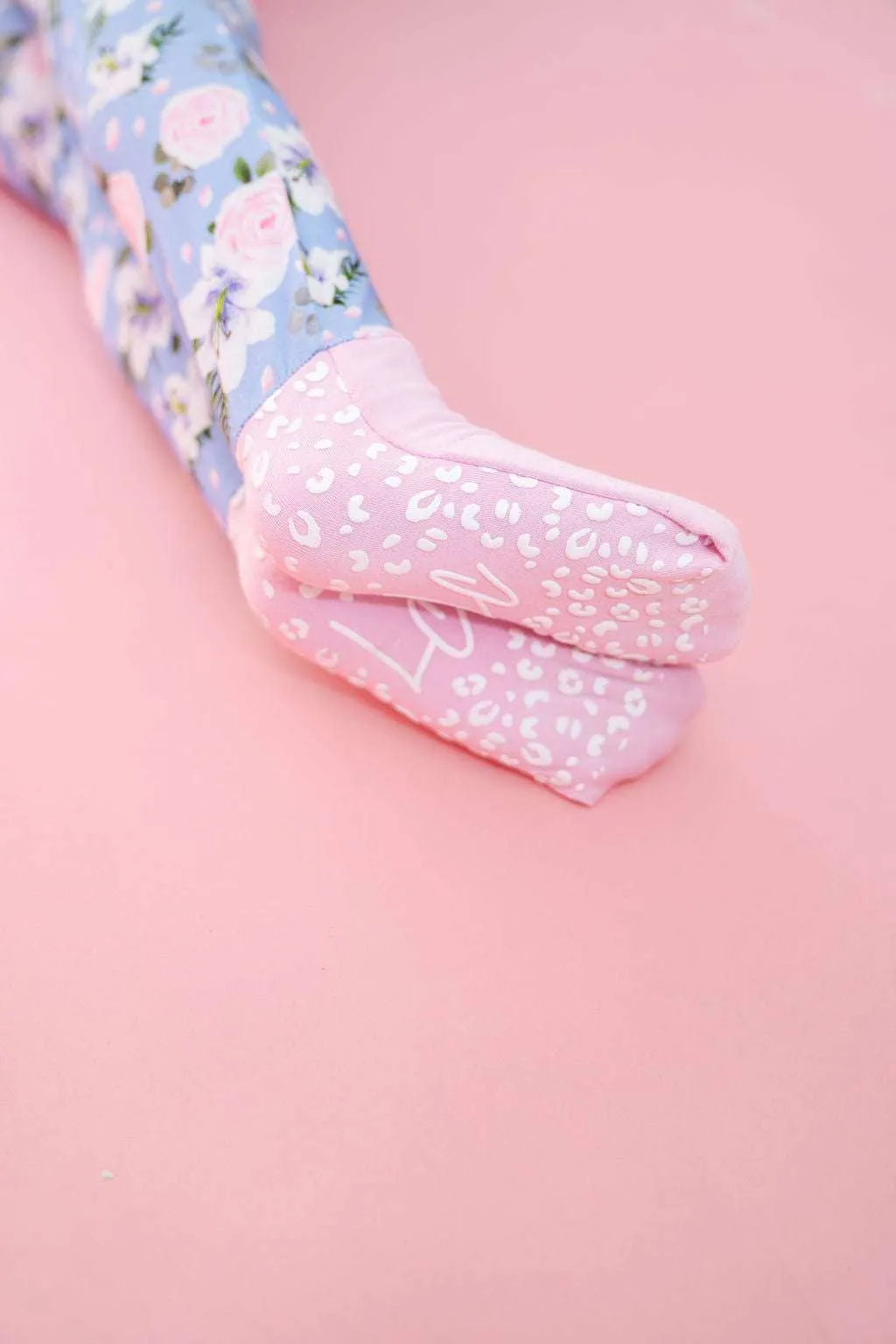 Lillian Floral Bamboo Ruffle Convertible Footie