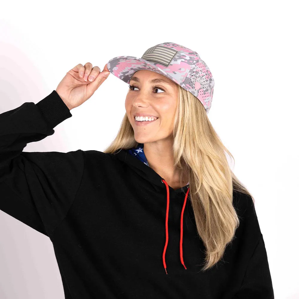 Limited Edition Performance Snapback | Pink Battle | Geo-Camo | Light Pink
