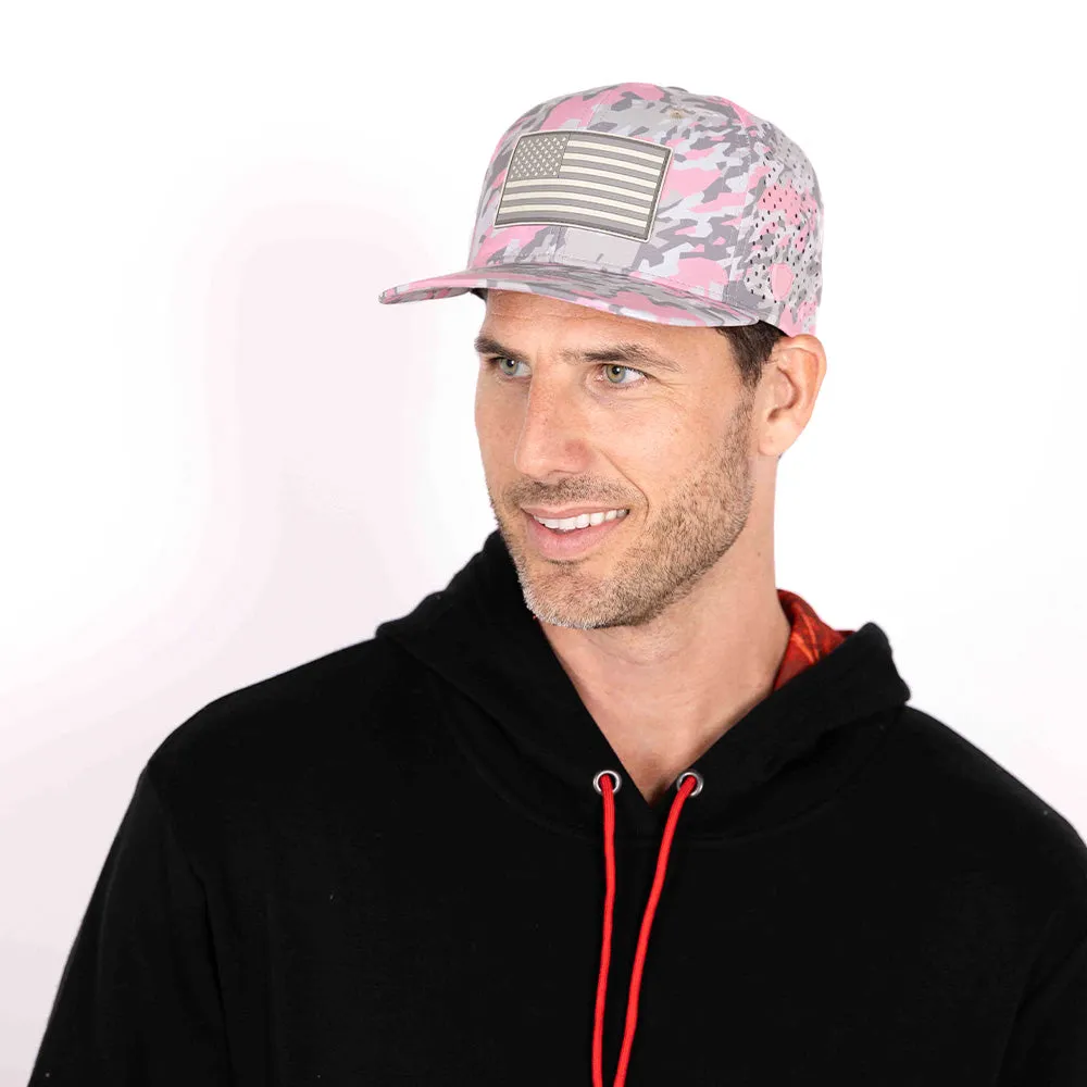 Limited Edition Performance Snapback | Pink Battle | Geo-Camo | Light Pink