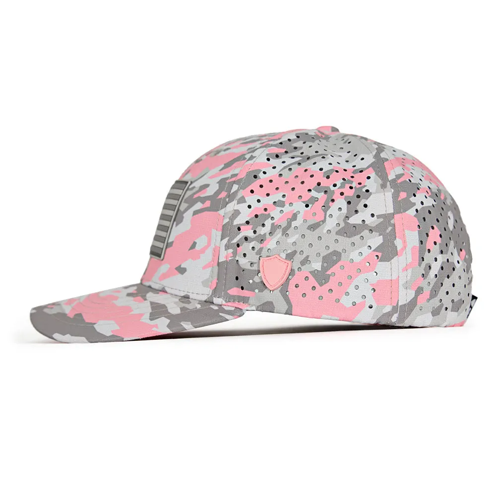 Limited Edition Performance Snapback | Pink Battle | Geo-Camo | Light Pink