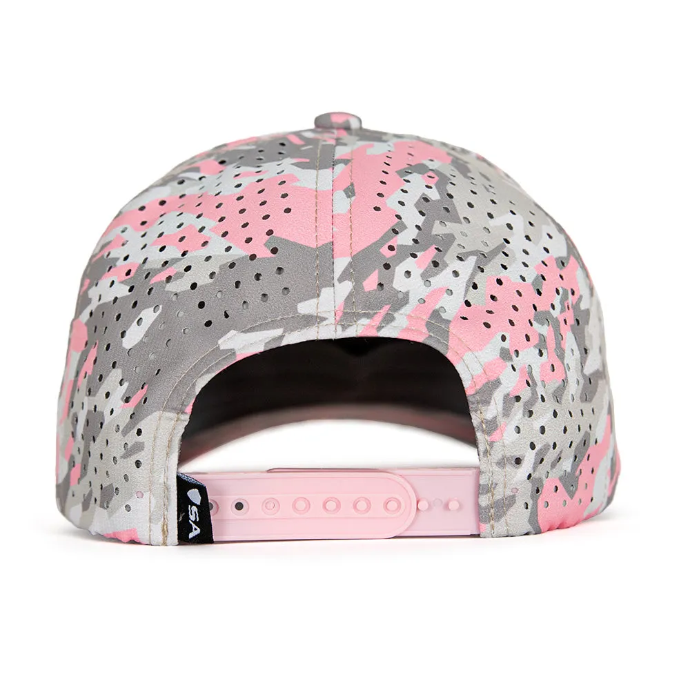 Limited Edition Performance Snapback | Pink Battle | Geo-Camo | Light Pink